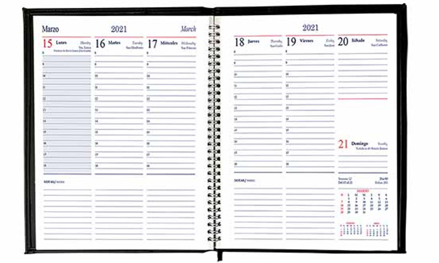 Agenda tradicional carta